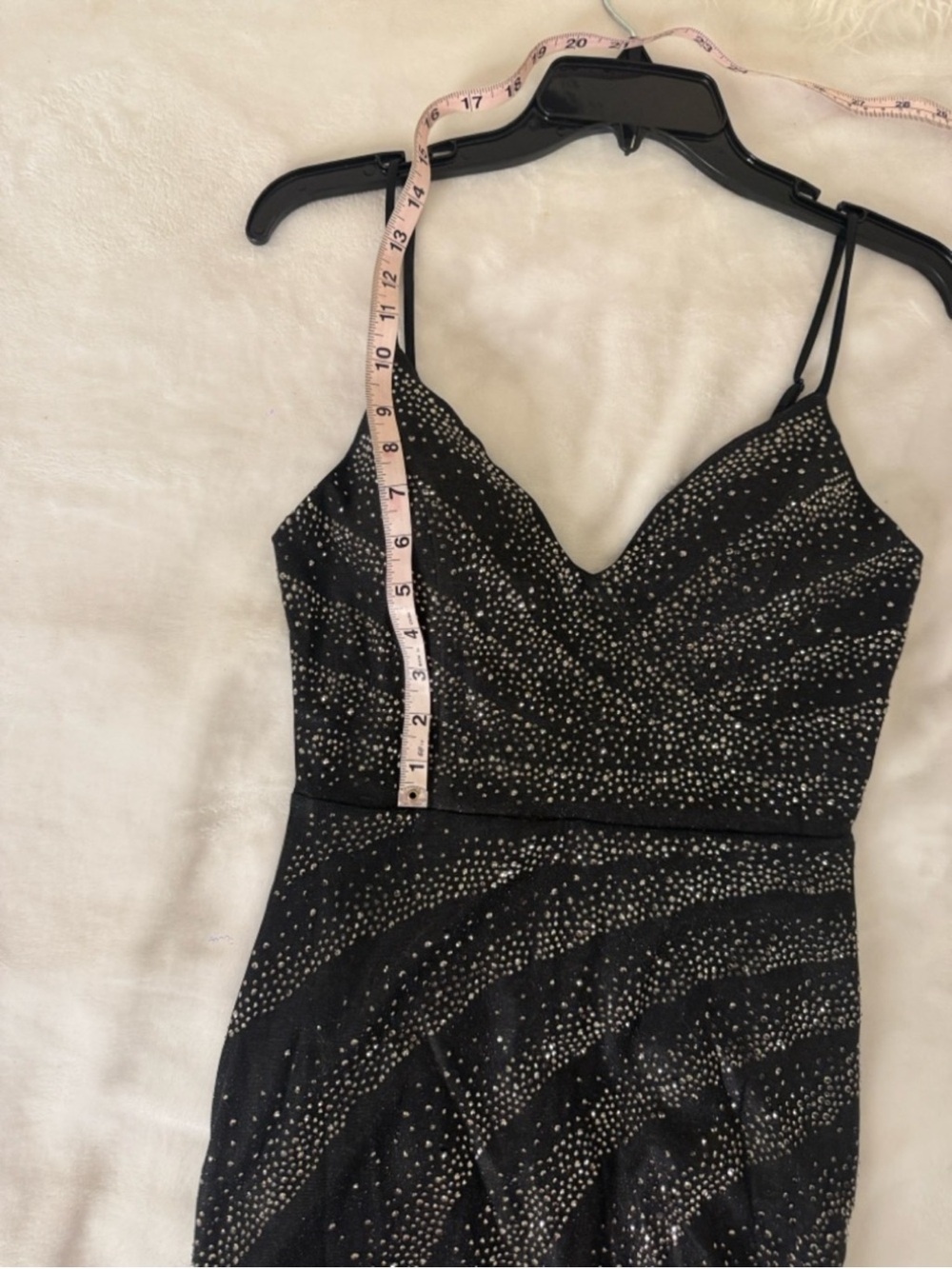 Windsor Tessa Black Rhinestone Mermaid Prom Gown S - Picture 9 of 11